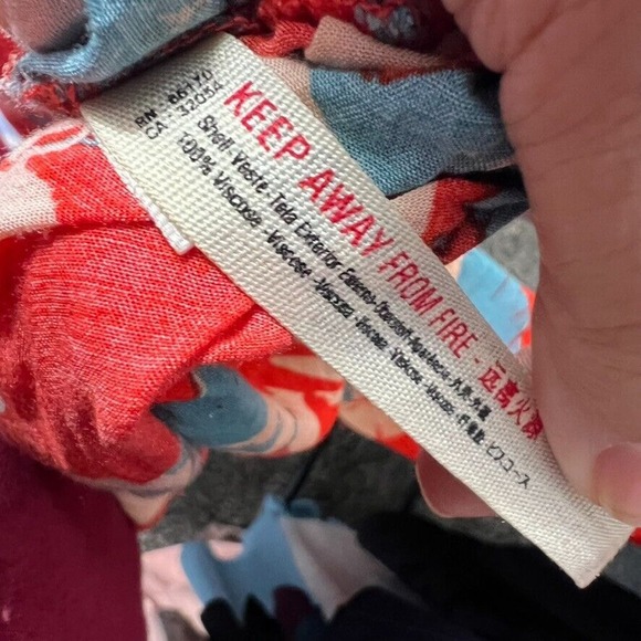 Free People Intimately Small heat wave maxi dress red Blue Asymmetric Hem - Picture 8 of 10